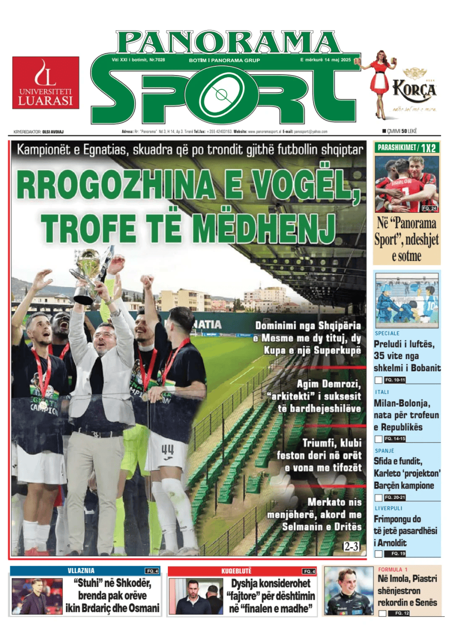Prima-pagina-Panorama Sport-oggi-edizione-di-oggi-20250514